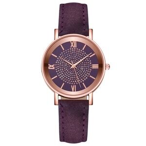 *CARLOTTA* Purple x Gold Fashion Quartz Watch